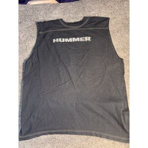 Camp David Tank Top Mens XL Black Solid Hummer‎ Sleeveless Crew Neck Pullover